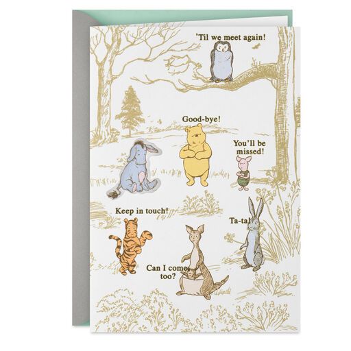 Disney Winnie the Pooh Gloomy Without You Goodbye Card, 