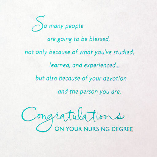 Your Dedication and Devotion Nursing School Graduation Card, 