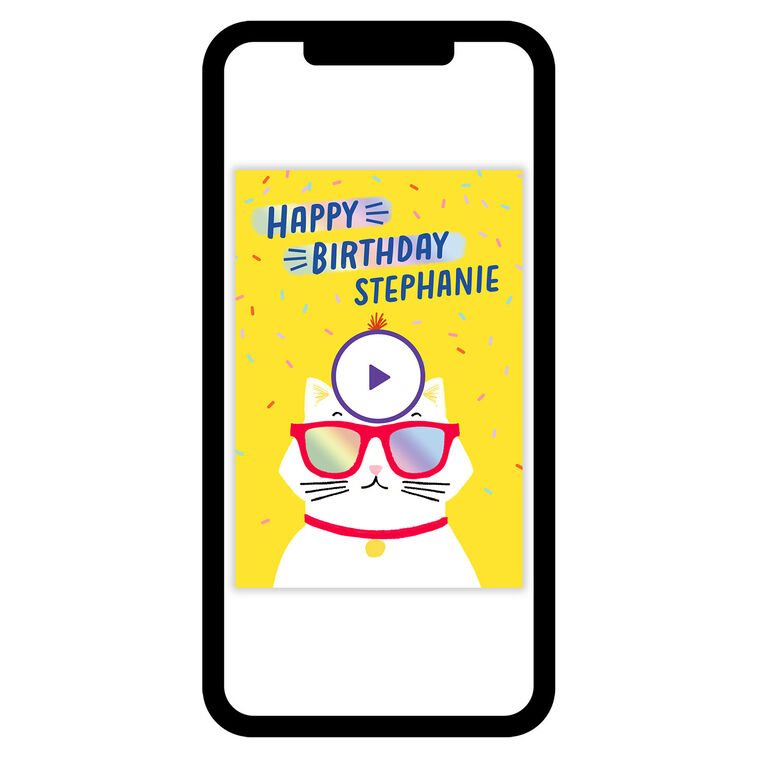 Fun Party Cat Birthday eCard