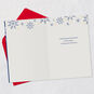 Modern Gold Lettering and Snowflakes on Blue Christmas Card Open card with envelope image number 3