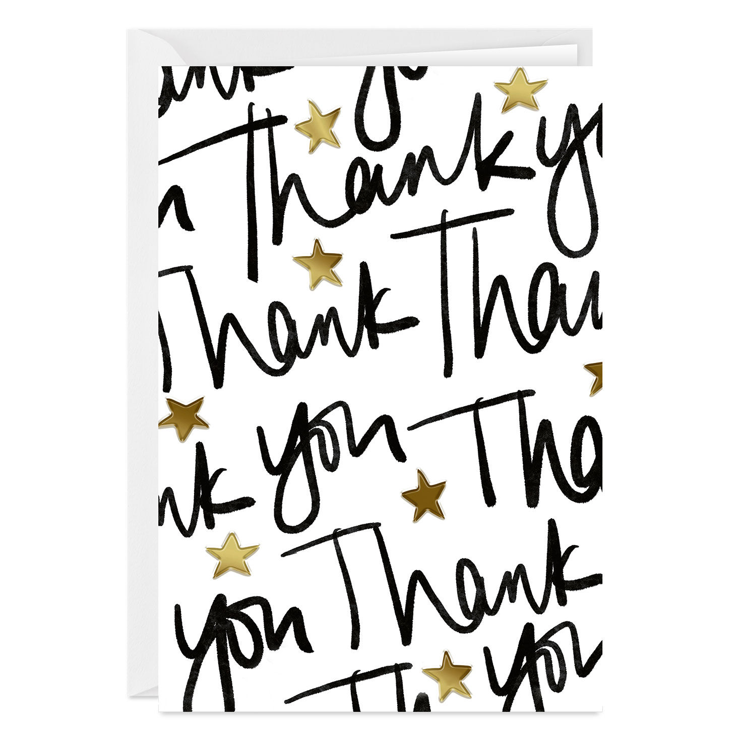 Gold Stars Custom Thank You Card