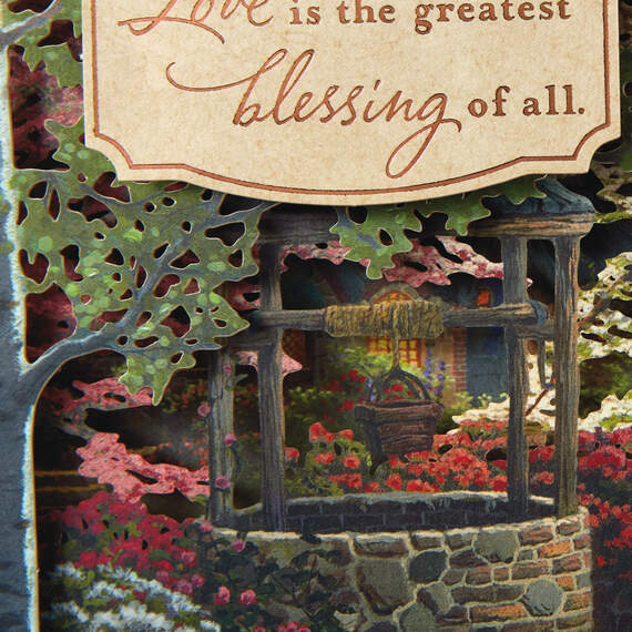 Thomas Kinkade Love Is the Greatest Blessing Anniversary Card for Both, , large image number 4