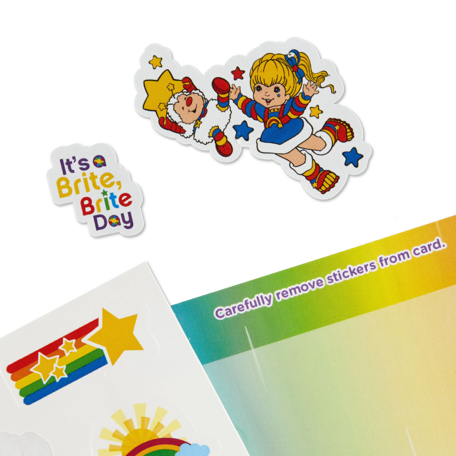 Rainbow Brite Kids Birthday Coloring Card With Stickers sticker parts image number 7
