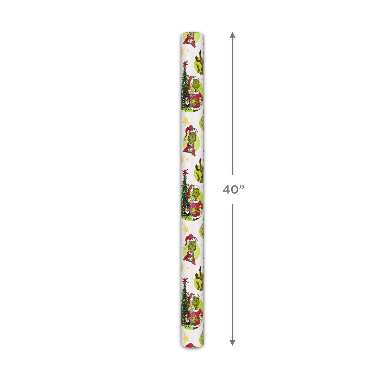 Dr. Seuss Grinch Vignettes Christmas Wrapping Paper measurement image number 5