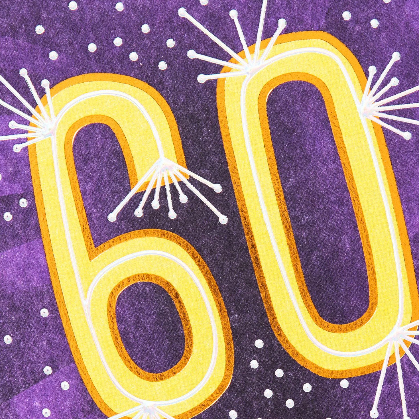 Sparkly Number 60 60th Birthday Card Card Front Detail image number 5