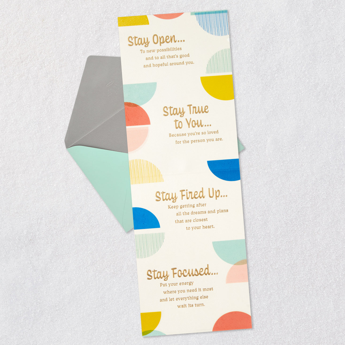 Stay Open, Focused and Positive Birthday Card for Daughter, , large image number 4