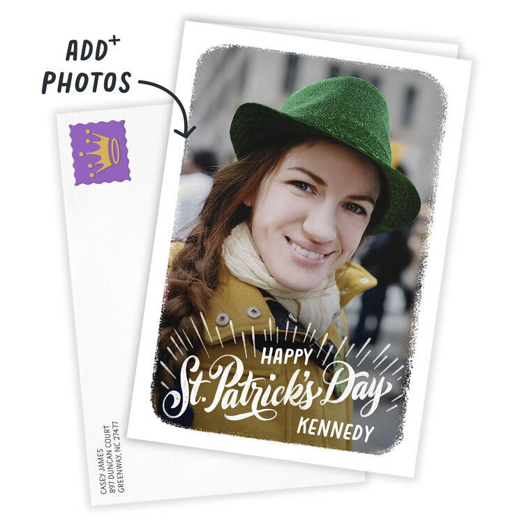 White Frame Vertical Custom St. Patrick's Day Card, , large image number 2