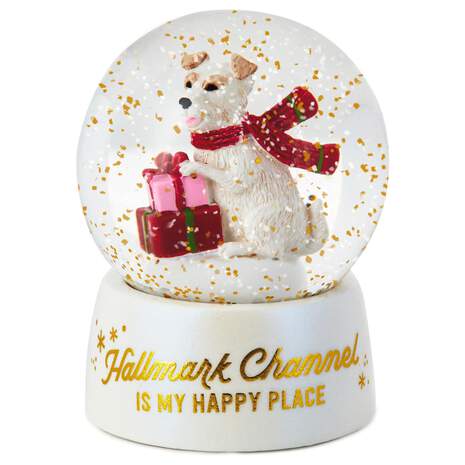2.5" Happy the Dog Hallmark Channel Mini Snow Globe, , large