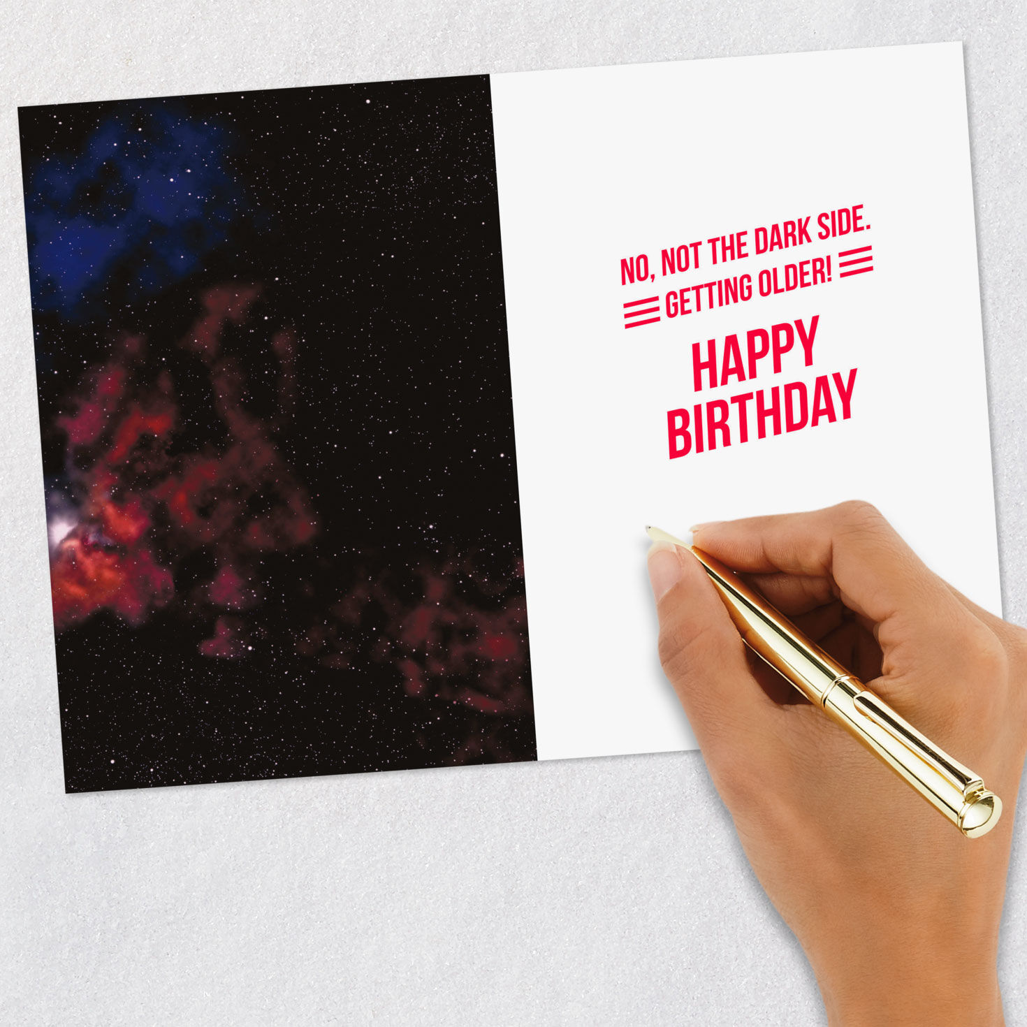 Black Darth Vader Star Wars Birthday Card Signing card image number 6