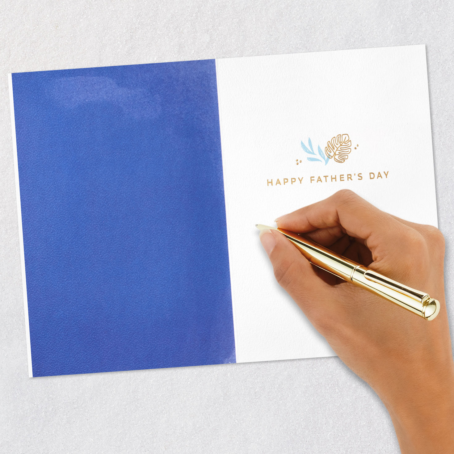 Letter Board and Leaves Father's Day Card Signing card image number 6