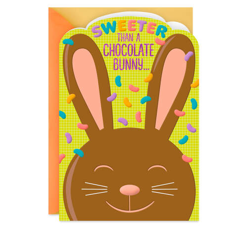 Sweeter Than a Chocolate Bunny Easter Card, , large