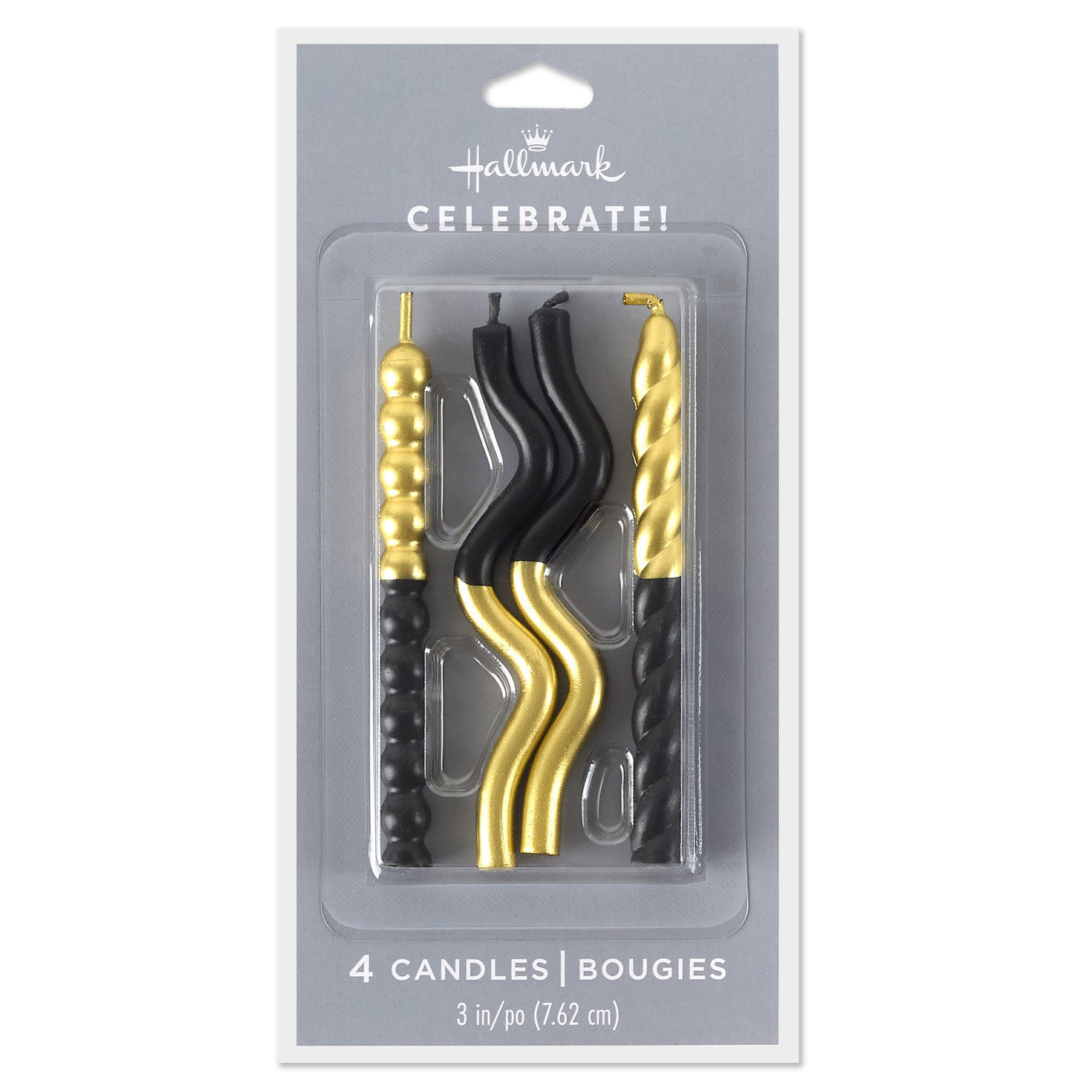 Black and Gold Glitter Curvy Birthday Candles package front image number 6