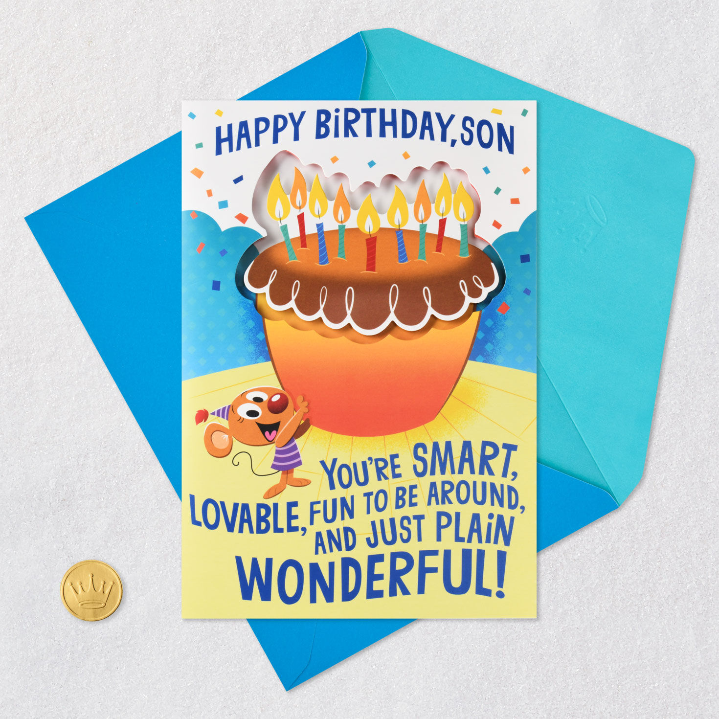 You're Just Plain Wonderful Pop-Up Musical Birthday Card for Son for only USD 8.59 | Hallmark