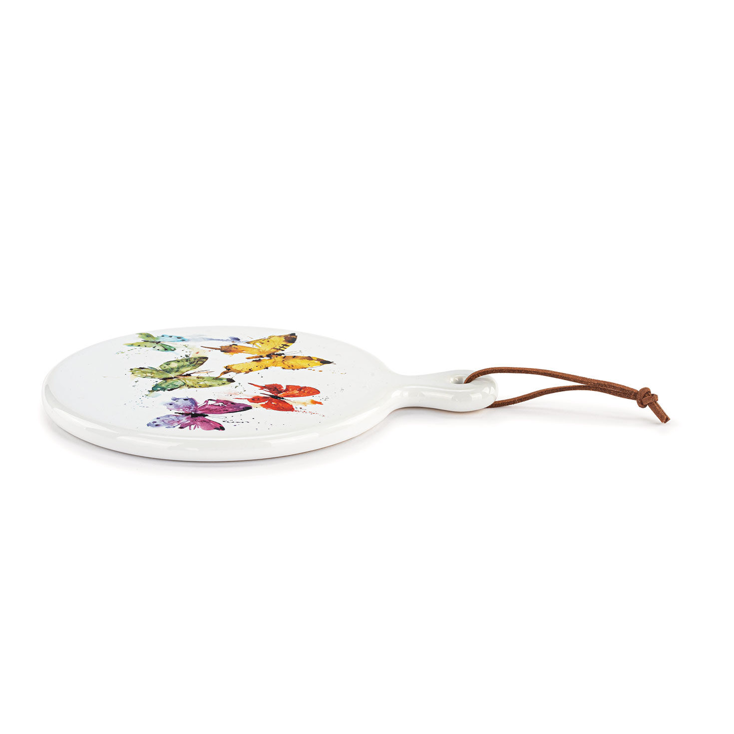 Demdaco Flock of Butterflies Mini Ceramic Serving Board With Spreader, 6.5", , large image number 3