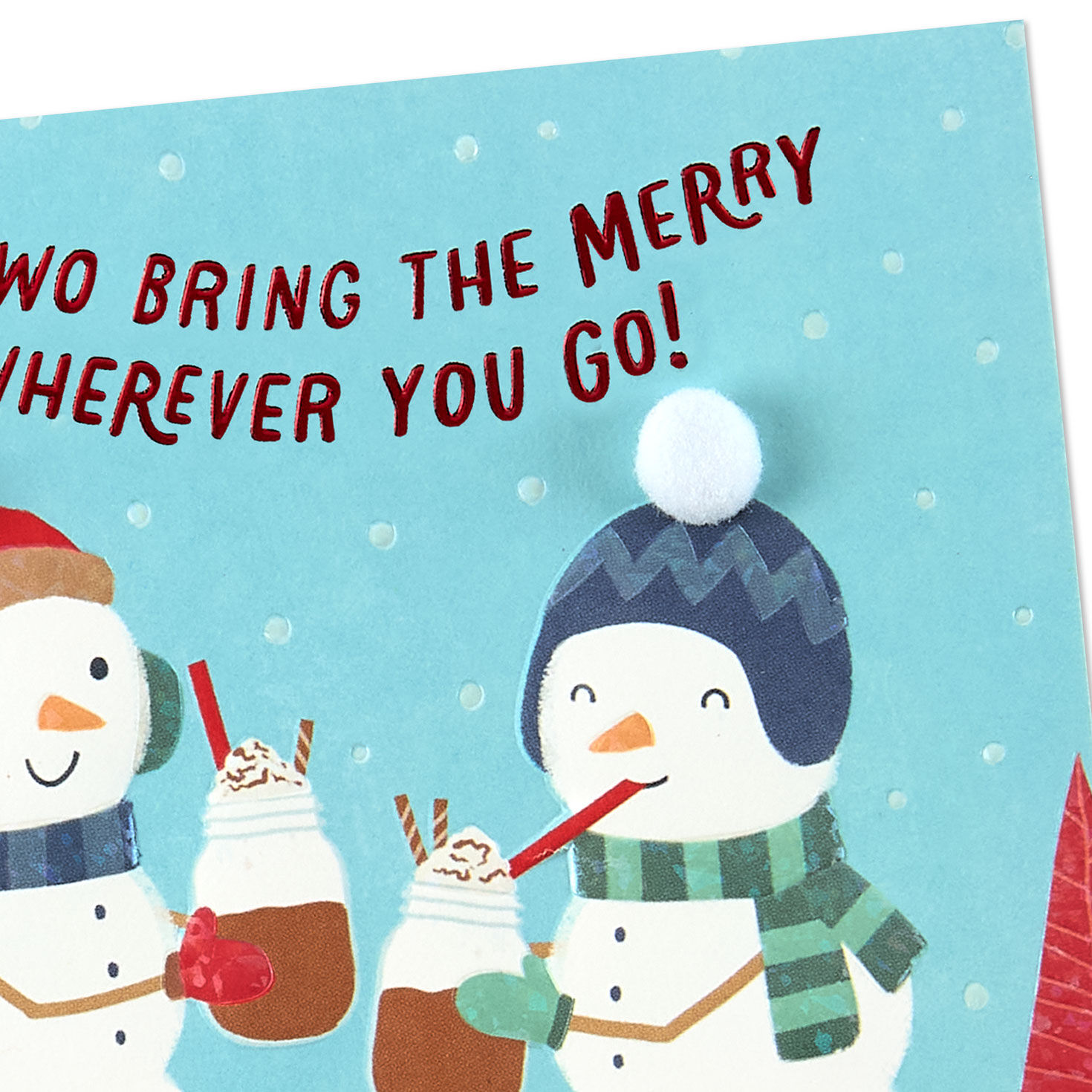 Snowmen and Cocoa Christmas Card Card Front Detail image number 4