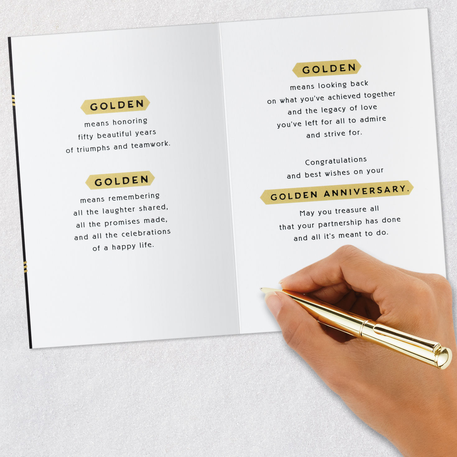 Golden Means 50th Anniversary Card for only USD 5.59 | Hallmark