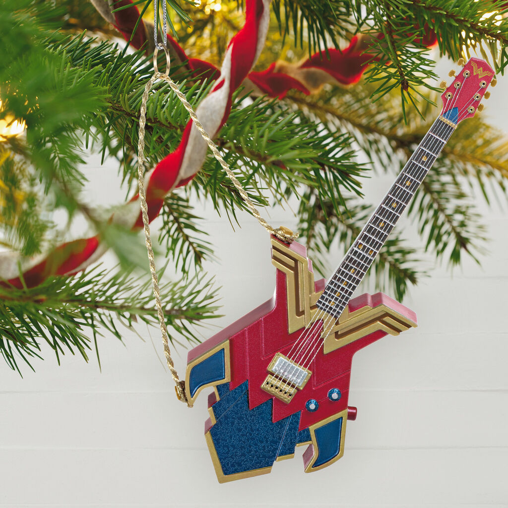 Dc Comics Wonder Woman Rocks Guitar Musical Ornament Keepsake