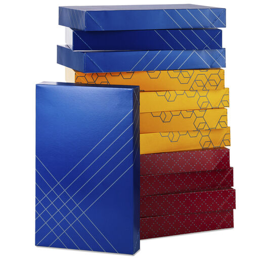 Assorted 12-Pack Designed Shirt Boxes With Lids, 