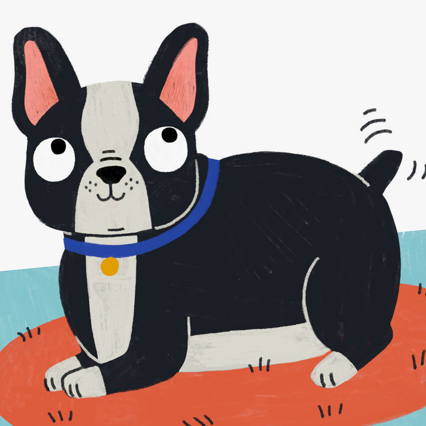 French Bulldog Ate Your Present Funny Birthday Card Card Front Detail image number 4