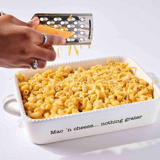 Mud Pie Mac and Cheese Dish With Grater, Set of 2, 