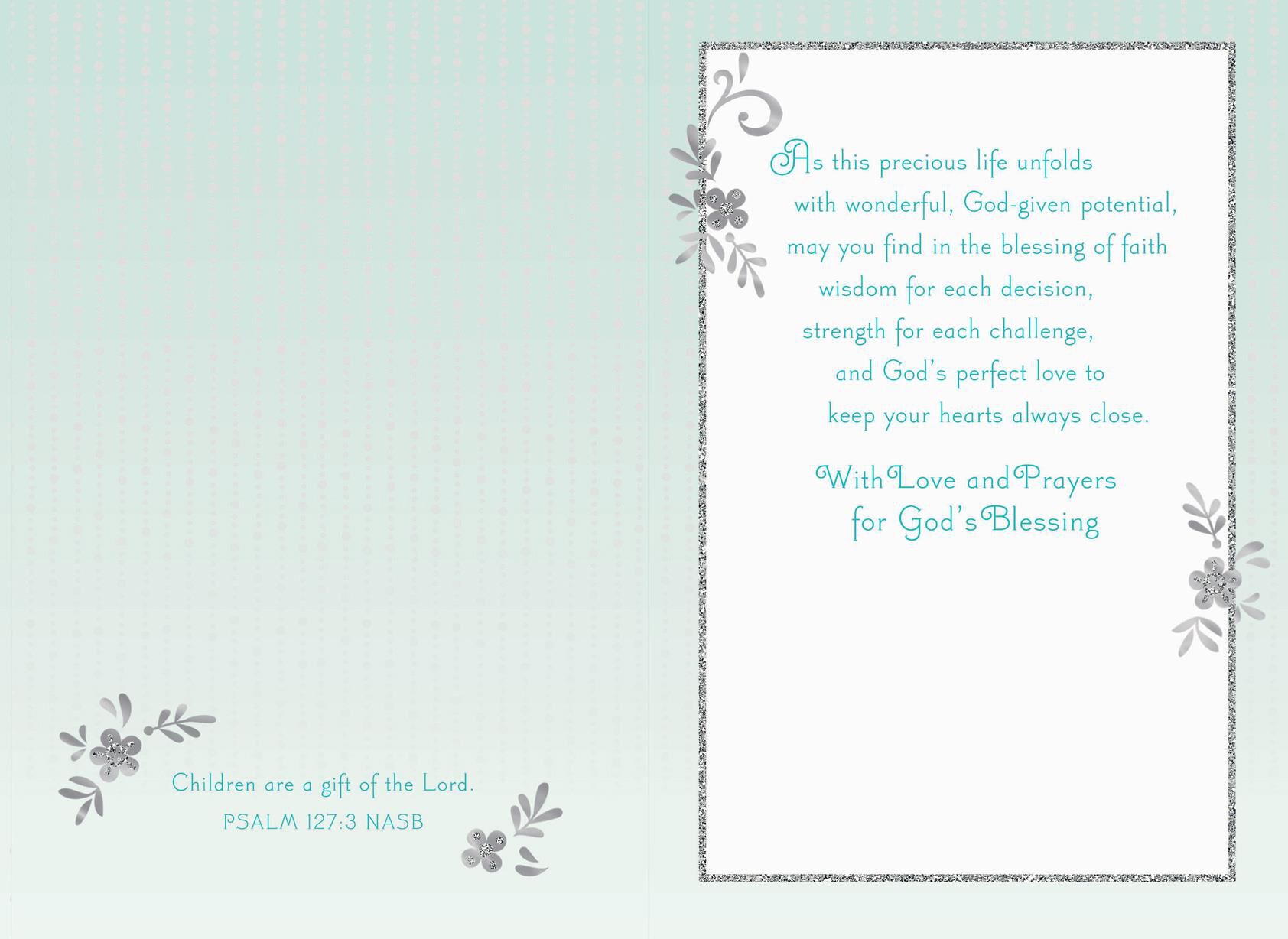 Baby Feet Religious Baptism Card for Boy - Greeting Cards - Hallmark