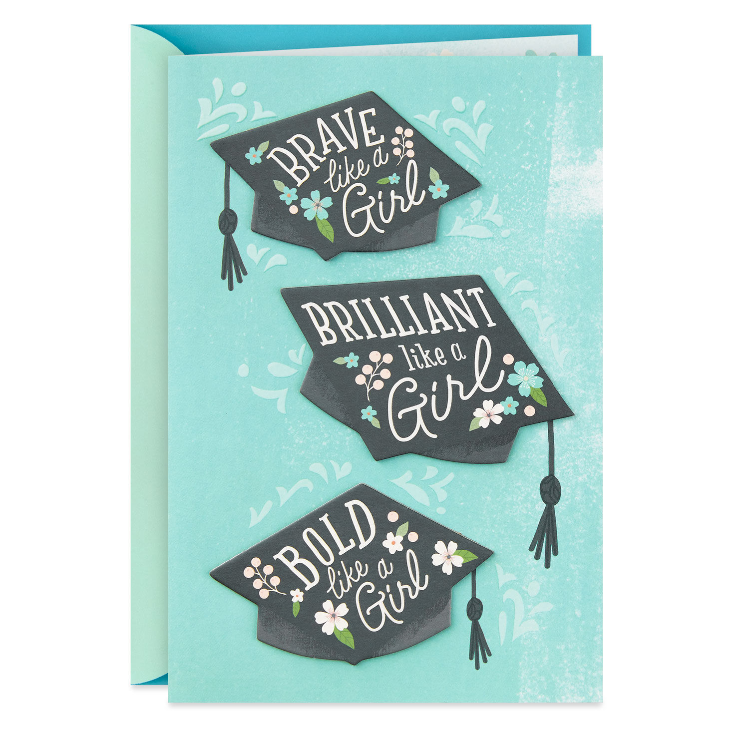 Brave, Brilliant and Bold Like a Girl Graduation Card for Her