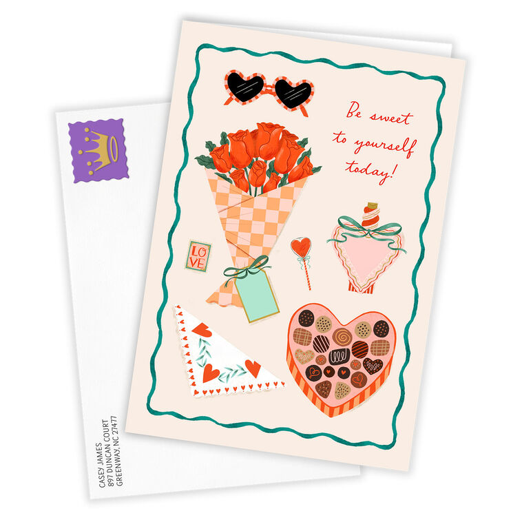 Be Sweet to Yourself Custom Valentine's Day Card, , large image number 2