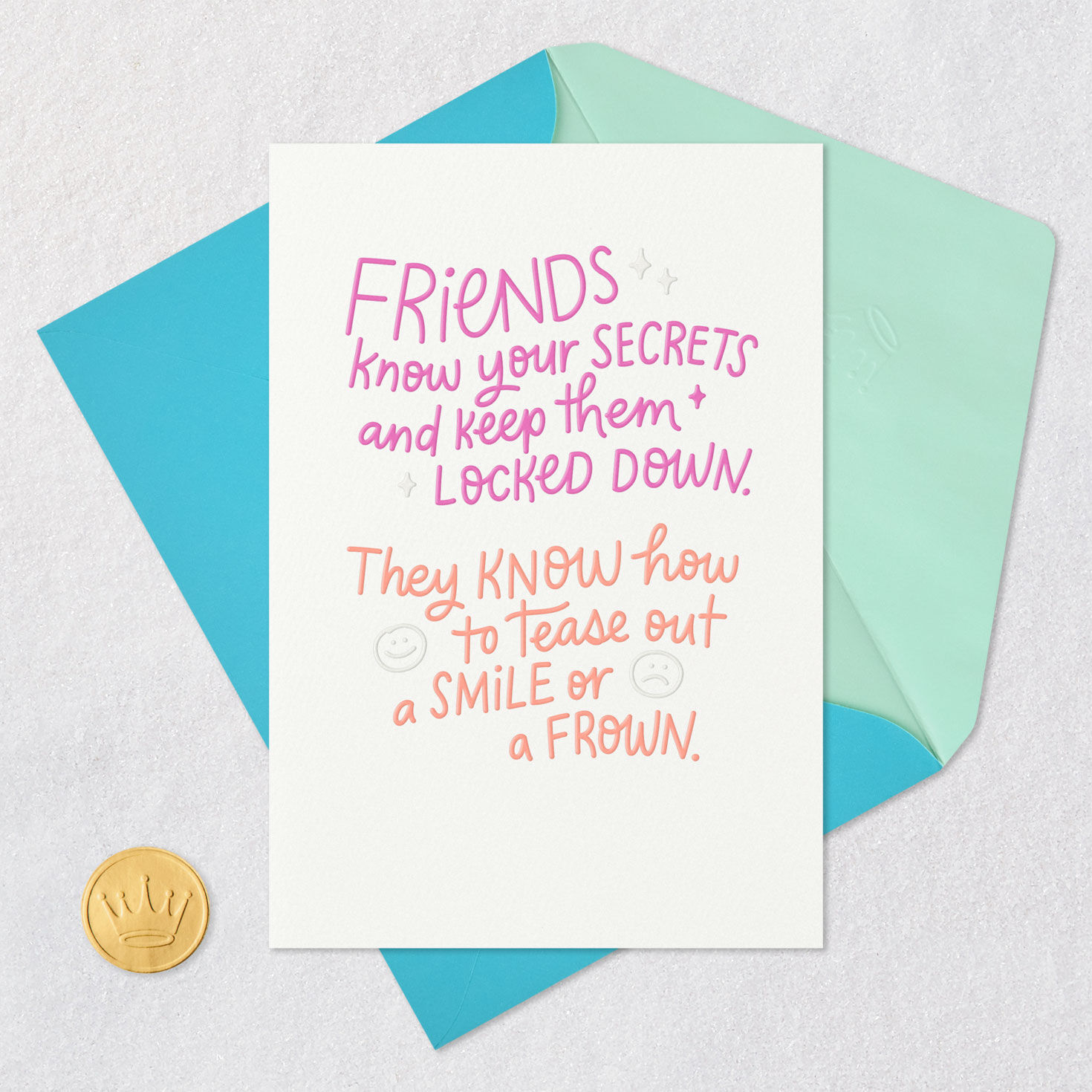 Pastel Hand Lettering Friendship Card Envelope Back with Seal image number 8