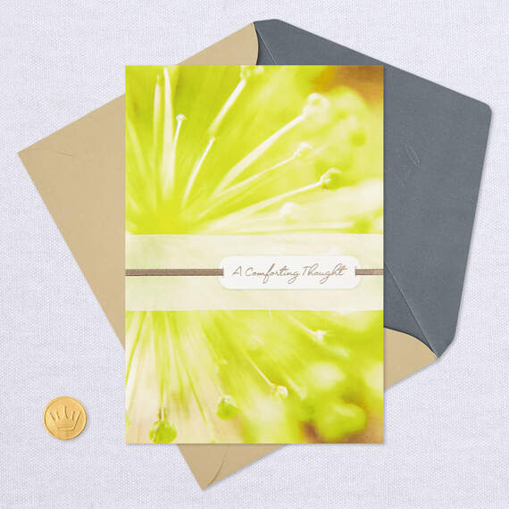 Green Flower a Comforting Thought Sympathy Card, , large image number 5