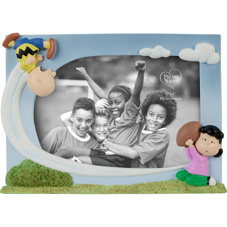 Precious Moments Peanuts Never Give Up Charlie Brown Picture Frame, 4x6