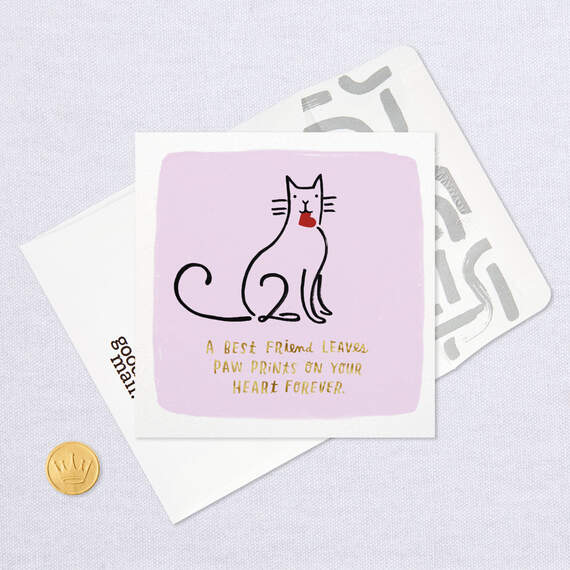 Cat Carrying a Heart Sympathy Card for Loss of Pet, , large image number 5