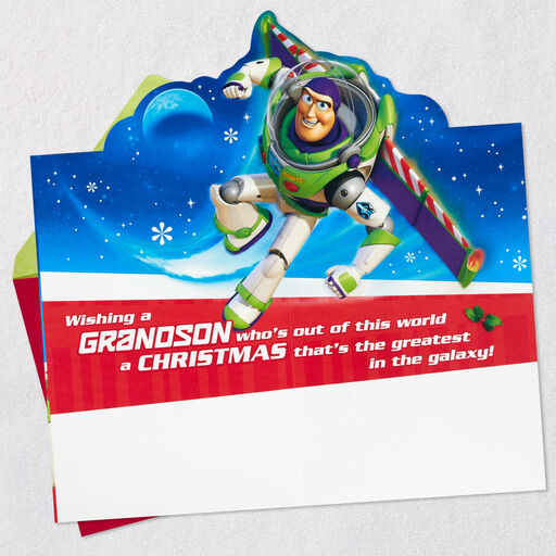Disney/Pixar Toy Story Buzz Lightyear Pop-Up Christmas Card for Grandson, 