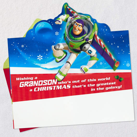 Disney/Pixar Toy Story Buzz Lightyear Pop-Up Christmas Card for Grandson, , large image number 2