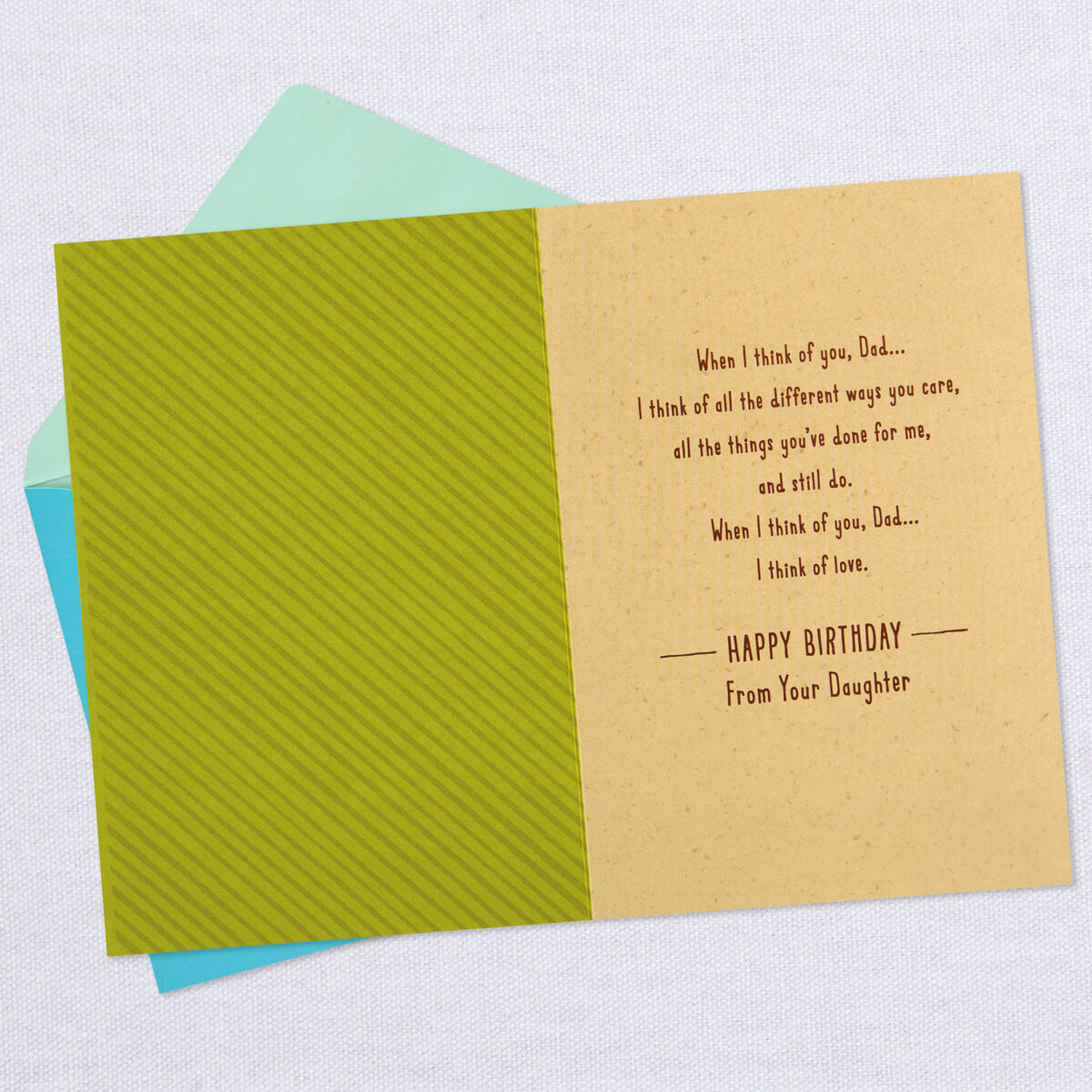 Stalwart Tree Birthday Card to Dad From Daughter Greeting Cards