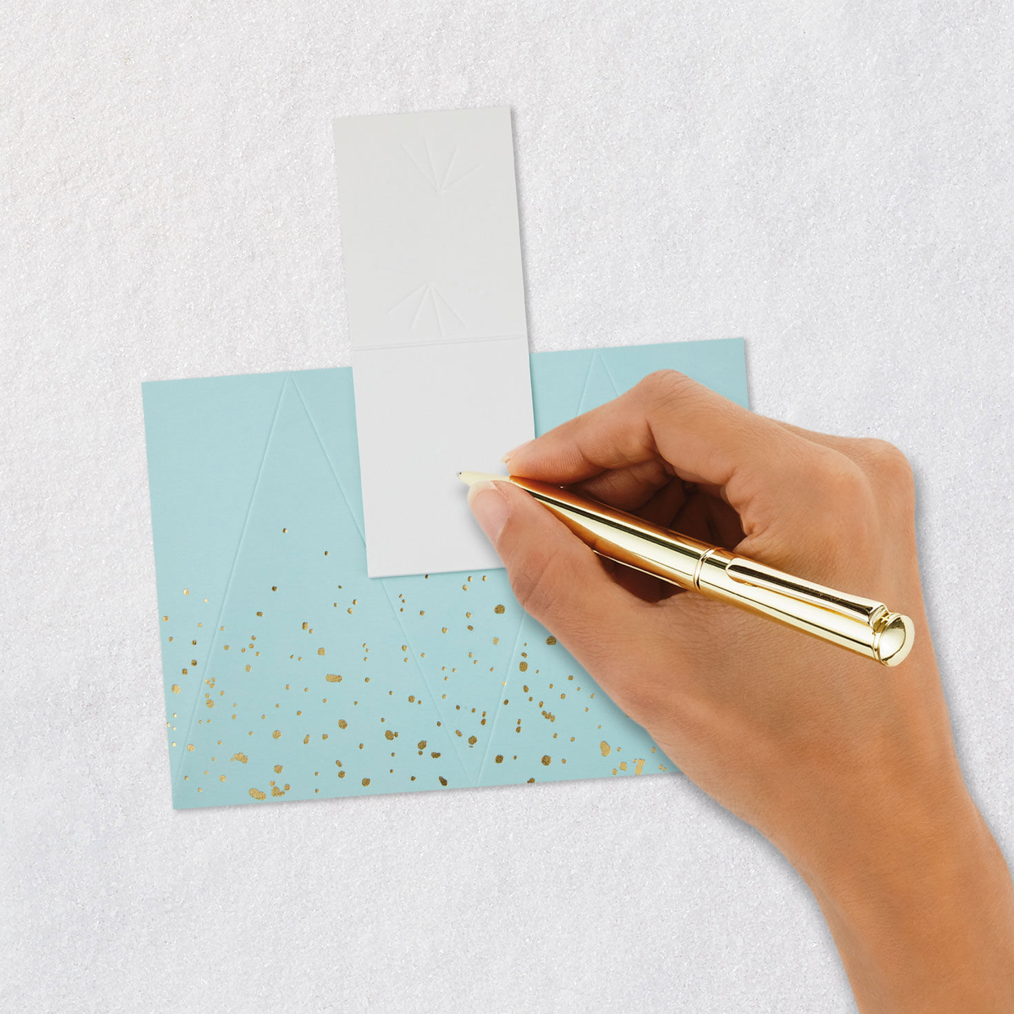 Build-a-Bouquet Celebrate Turquoise Blue Pop-Up Paper Vase With Mini Card, Celebrate Turquoise Blue, large image number 7