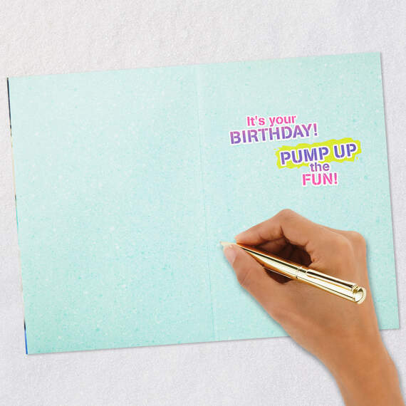 Pump Up the Fun Funny Musical Birthday Card With Motion, , large image number 6
