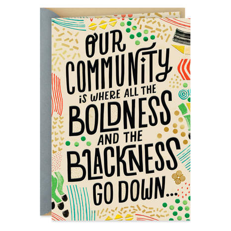 Bold, Black Community We Matter Card, , large
