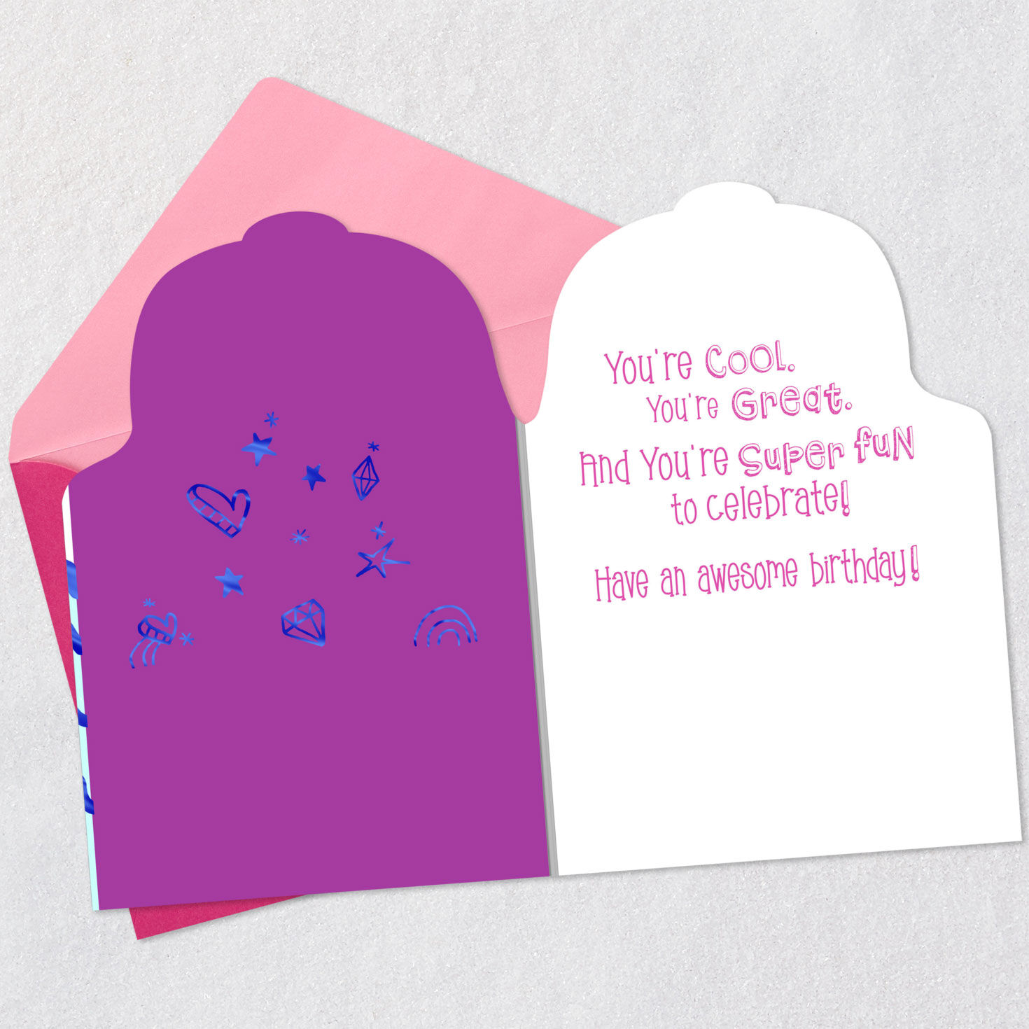 Girl in Baseball Cap 7th Birthday Card for Her Open card with envelope image number 3