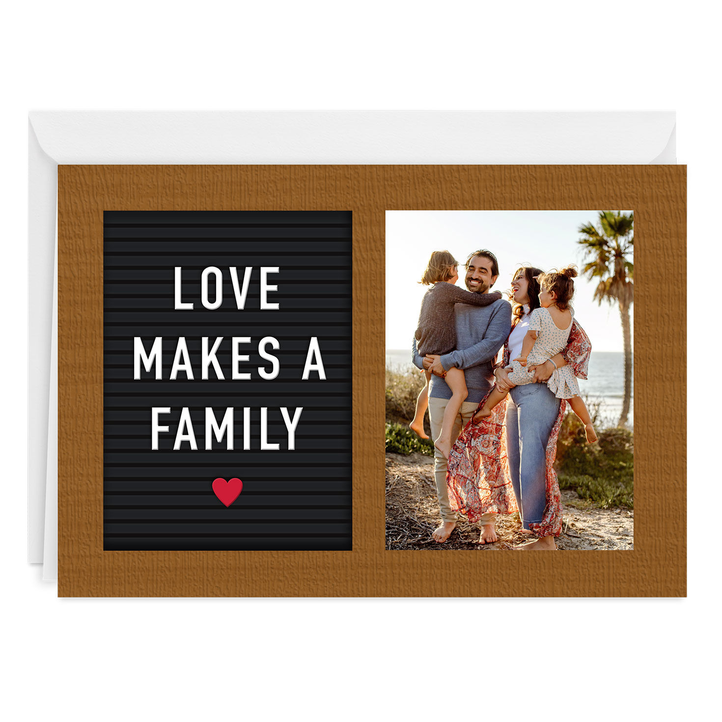 Love Makes a Family Letter Board Custom Card