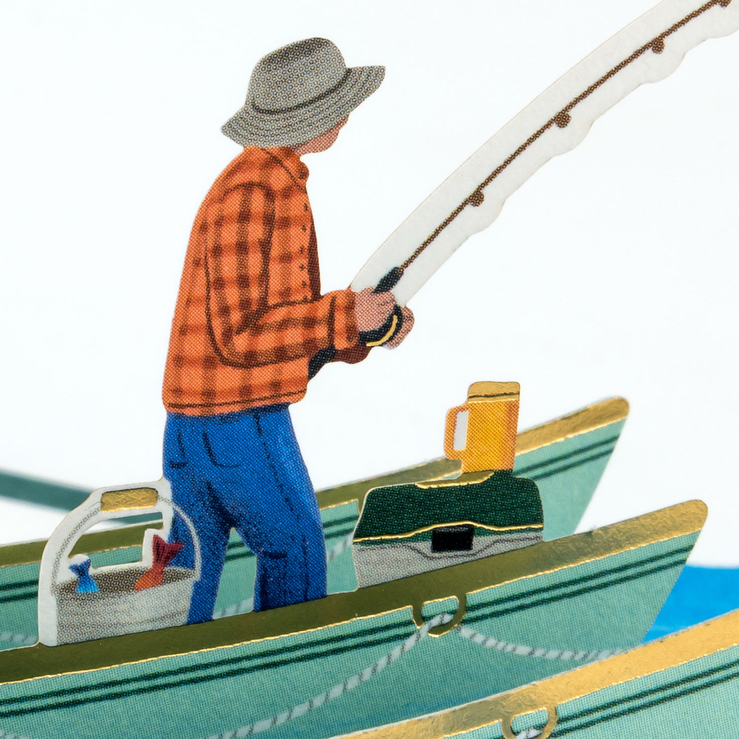 Fishing Boat Pop-Up Father's Day Card Card Front Detail image number 4