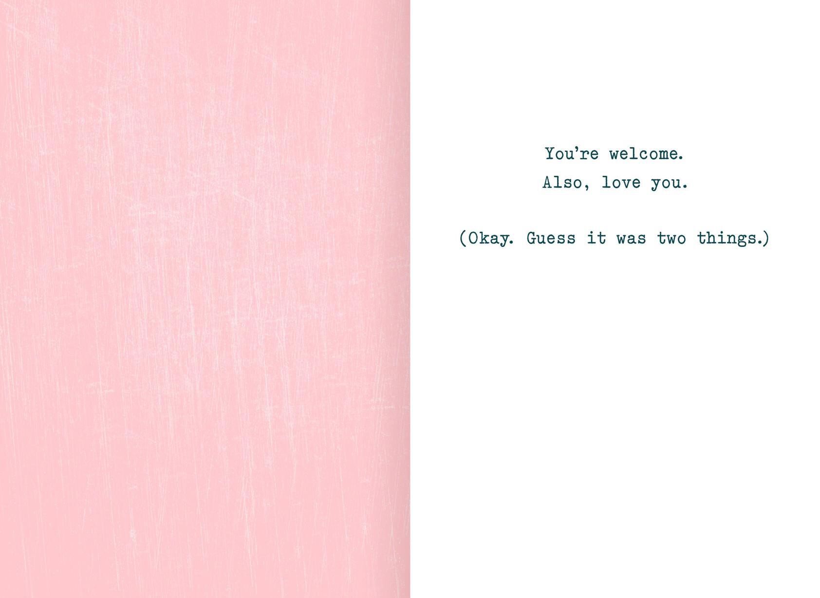 Two Things, Daughter Birthday Card