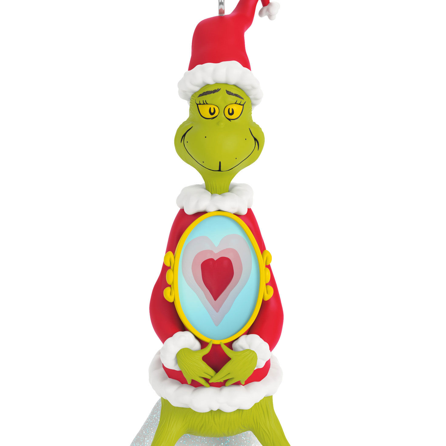 Grinch Heart X-Ray Keepsake Ornament closeup view image number 5