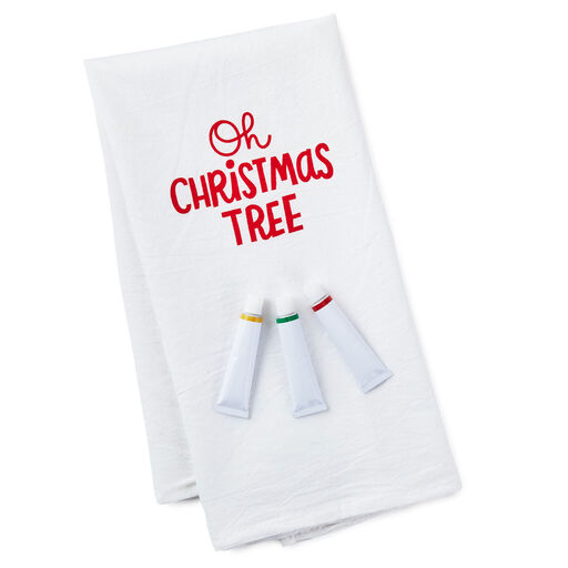 Oh Christmas Tree Tea Towel Handprint Kit, 
