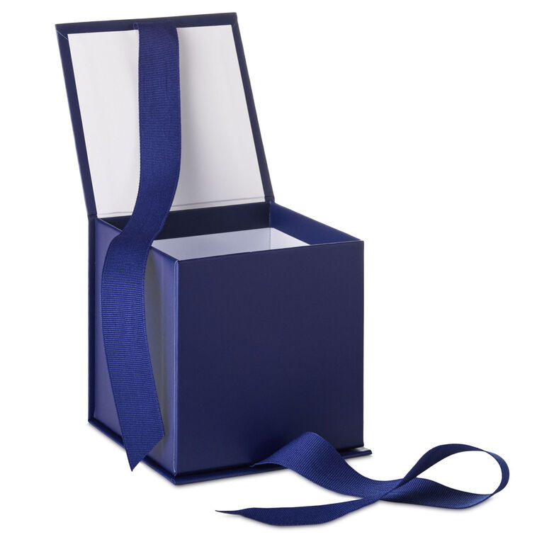 Solid Navy Blue Small Square Gift Box open image number 4