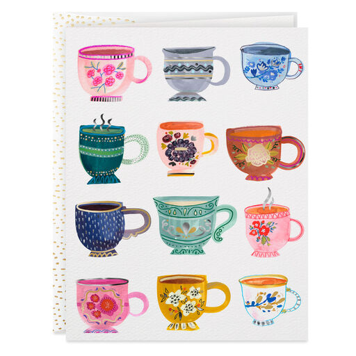 Assorted Cups of Tea Birthday Card, 