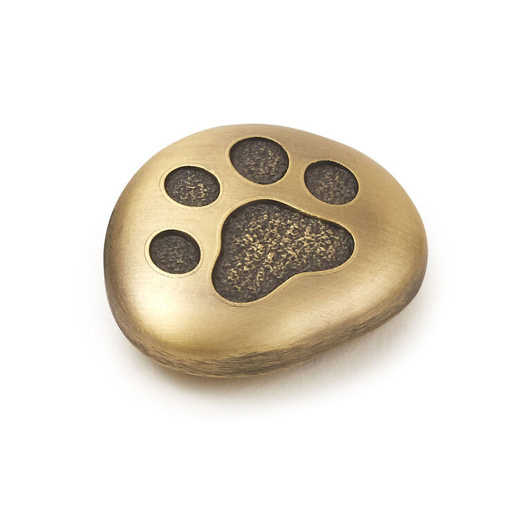 Love Is Furever Paw Print Metal Pocket Token