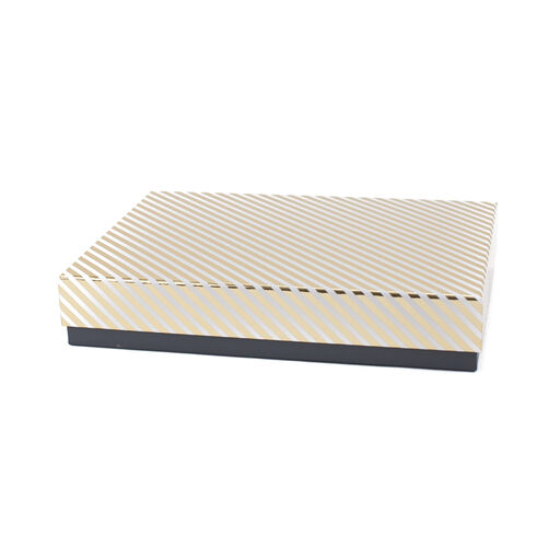 Elegant Gold Striped 9x13 Shirt Box, 