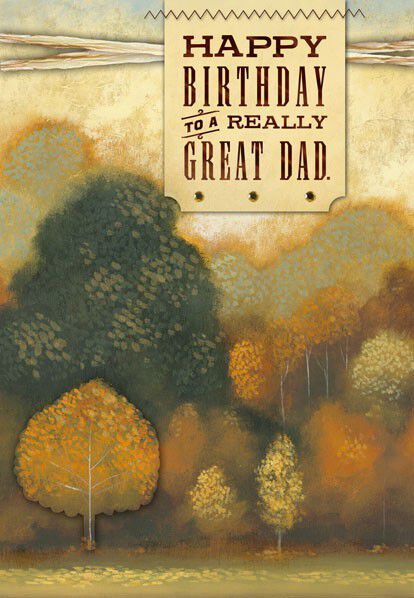 Fall Landscape Birthday Card for Dad