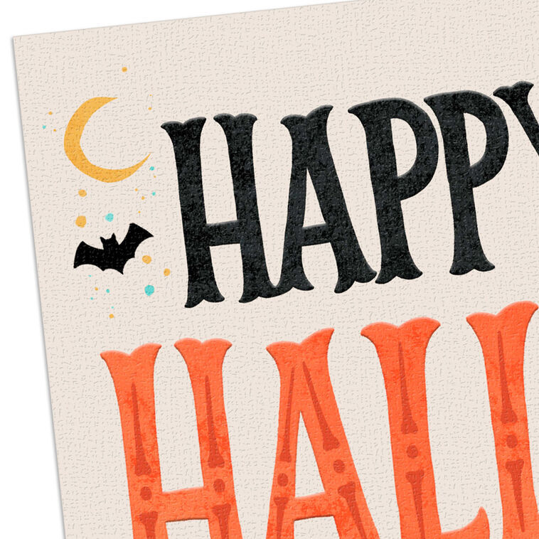 Bats and Moon Halloween Card Card Front Detail image number 4