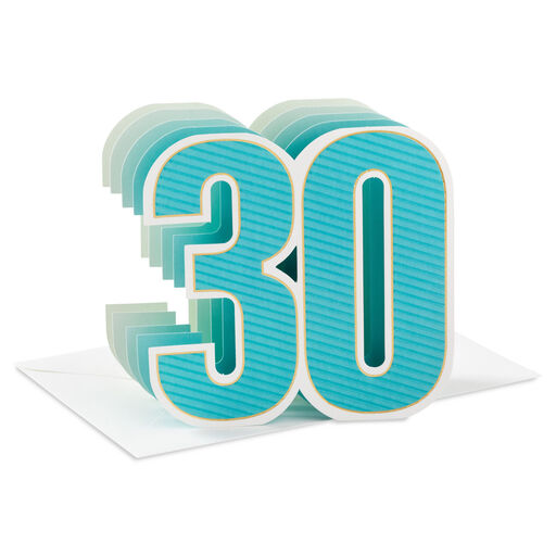 Many More Good Years Ahead 3D Pop-Up 30th Birthday Card, 